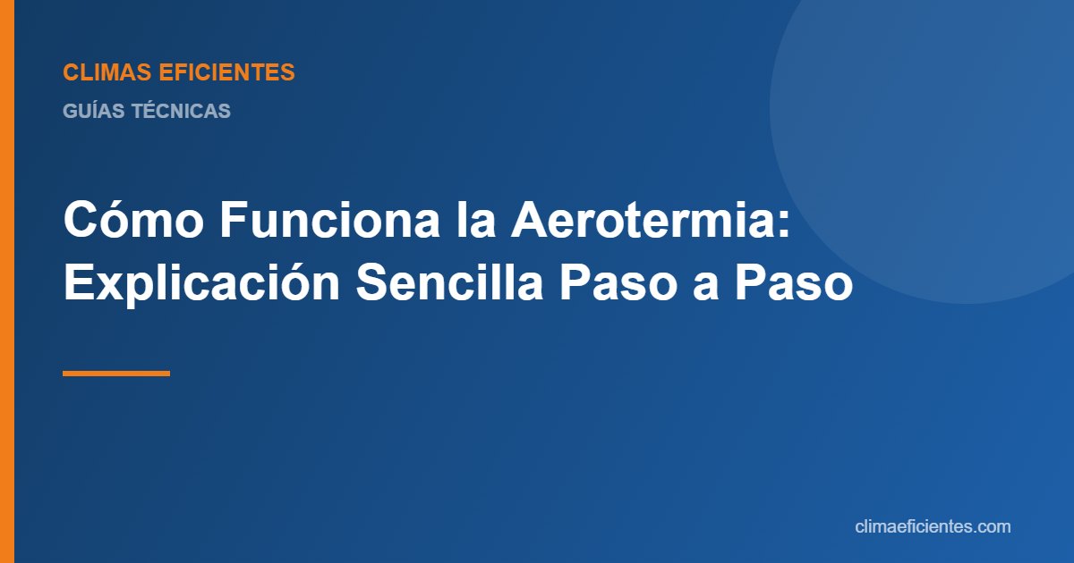 cómo funciona la aerotermia: guía práctica de Climas Eficientes