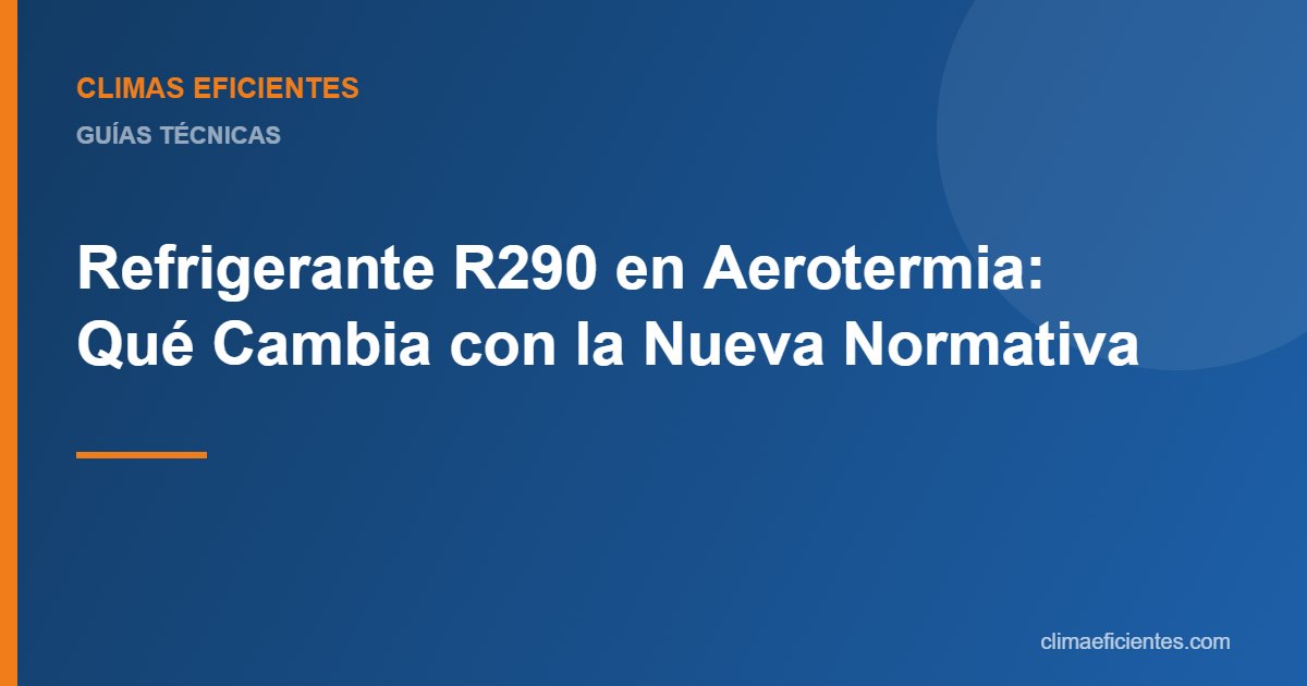 refrigerante R290: guía práctica de Climas Eficientes